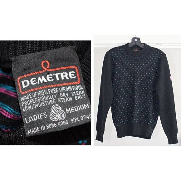 Vintage Alpine Ski Sweater - Demetre, Breast Cancer, Hong Kong - M, Excellent - Picture 2 of 9